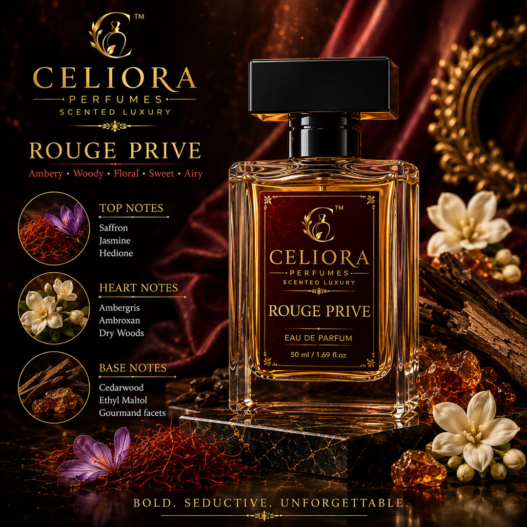 CELIORA PERFUMES Rouge Prive Long Lasting Eau De Parfum For Men, 50 ml
