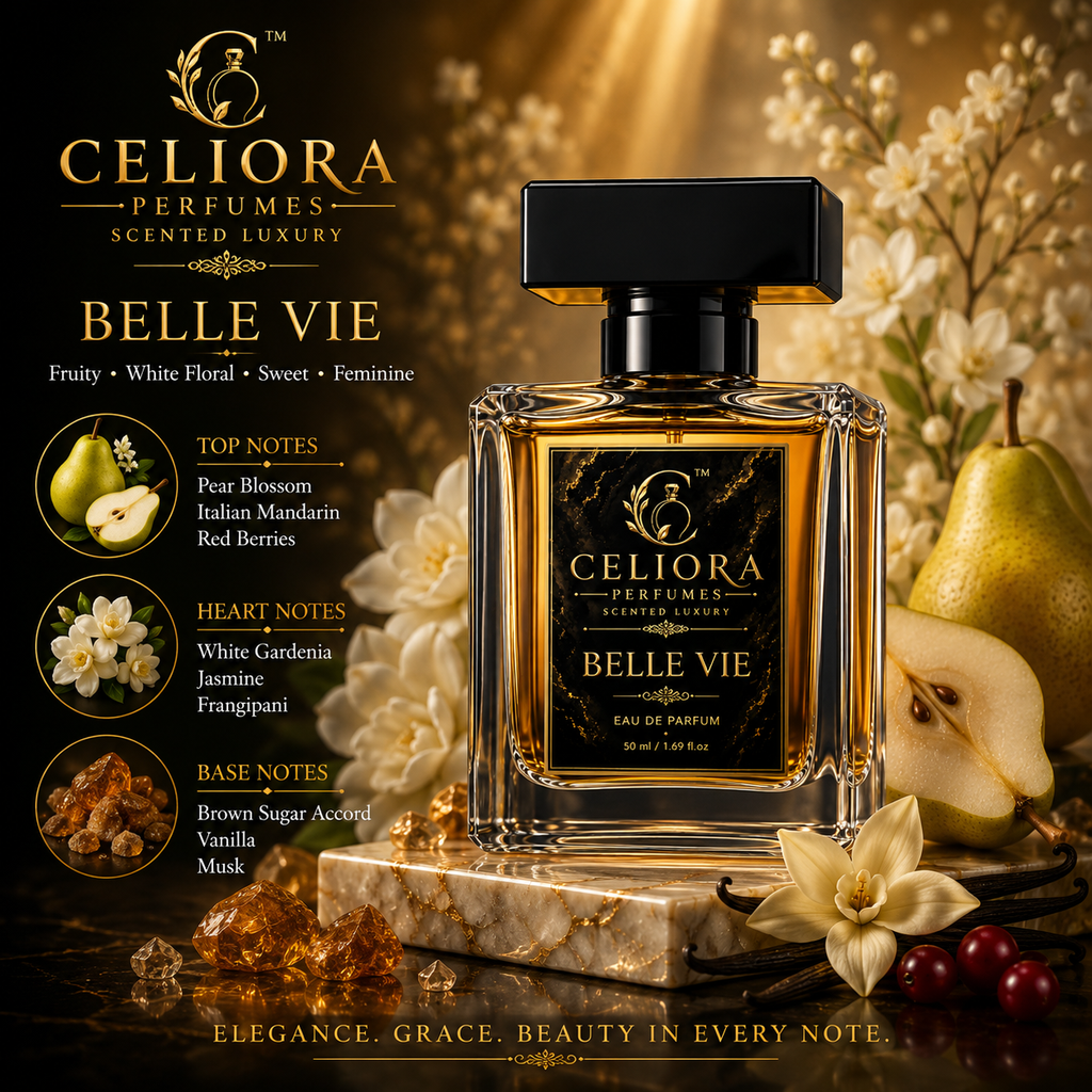 CELIORA PERFUMES Belle Vie Long Lasting Eau de Parfum for Women – Floral Woody Perfume, 50ml