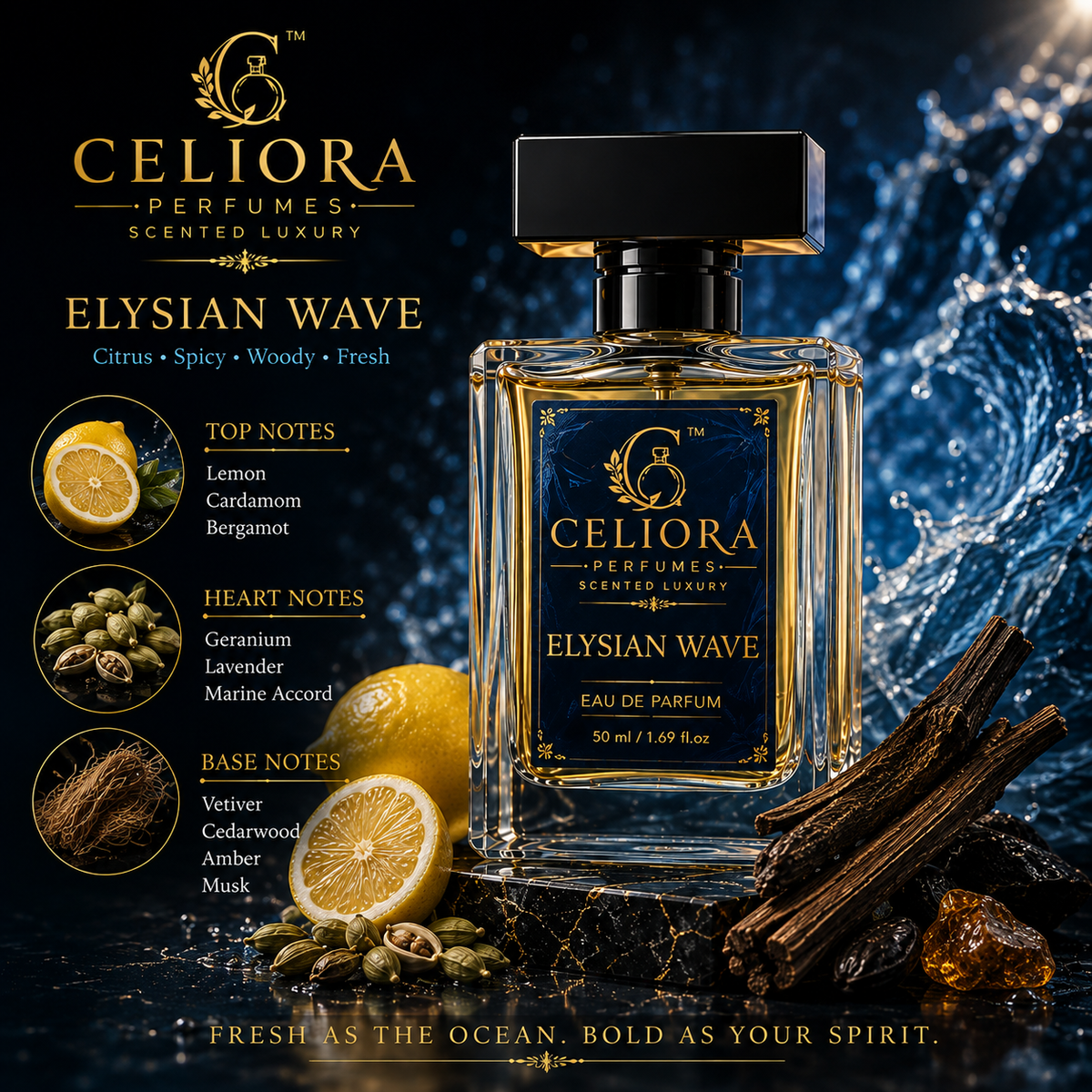CELIORA PERFUMES Elysian Wave Long Lasting Eau De Parfum For Men & Women, 50 ml